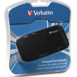 Verbatim Universal Card Reader, USB 2.0 - Black - USB 2.0 - Black