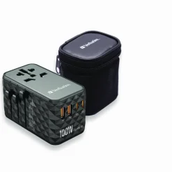 Verbatim UTA-06 Gan III Universal Travel Adapter, (2) USB-A/(2) USB-C/Quick Charge 4+