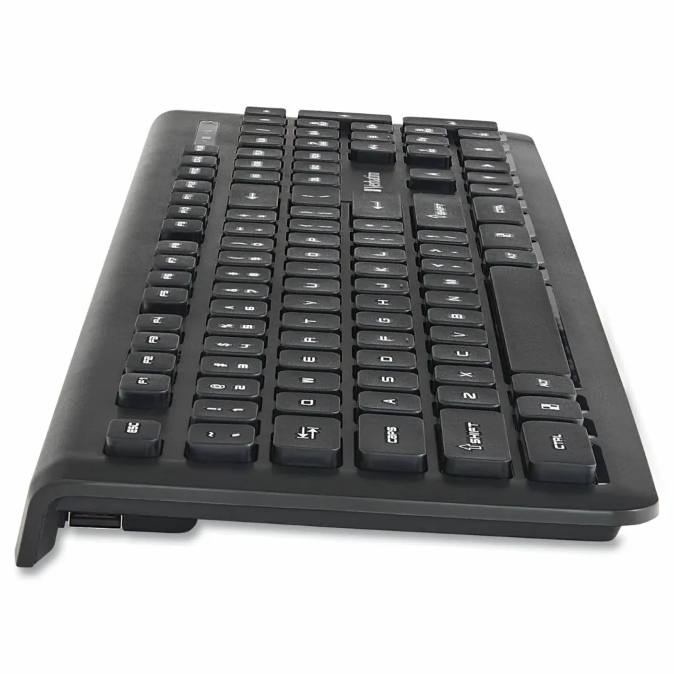 Verbatim Wireless Slim Keyboard, 103 Keys, Black
