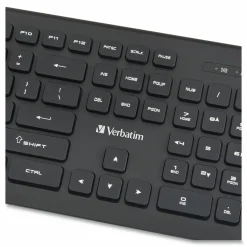 Verbatim Wireless Slim Keyboard, 103 Keys, Black