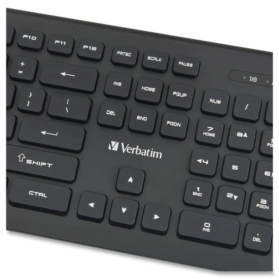 Verbatim Wireless Slim Keyboard, 103 Keys, Black