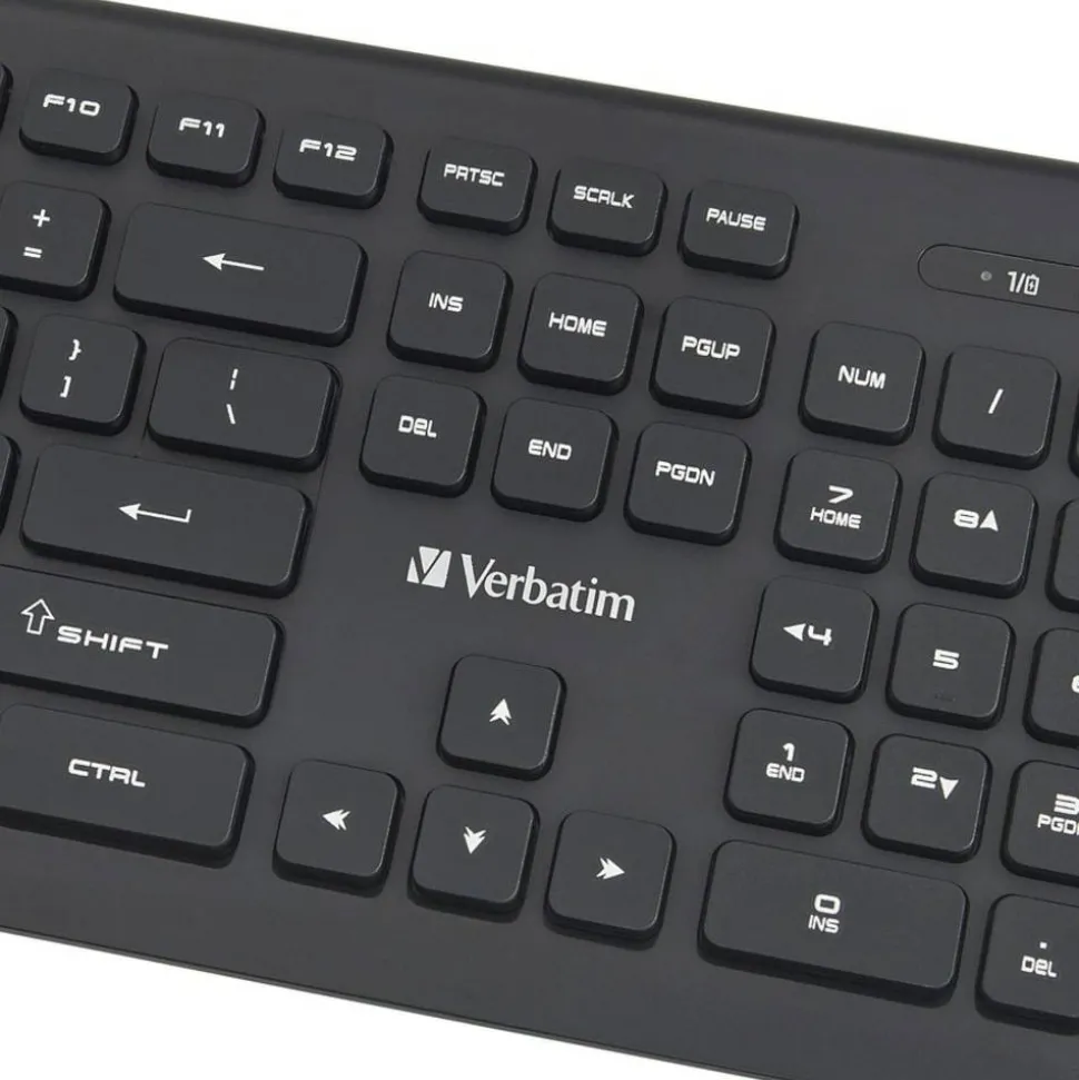 Verbatim Wireless Slim Keyboard, 103 Keys, Black