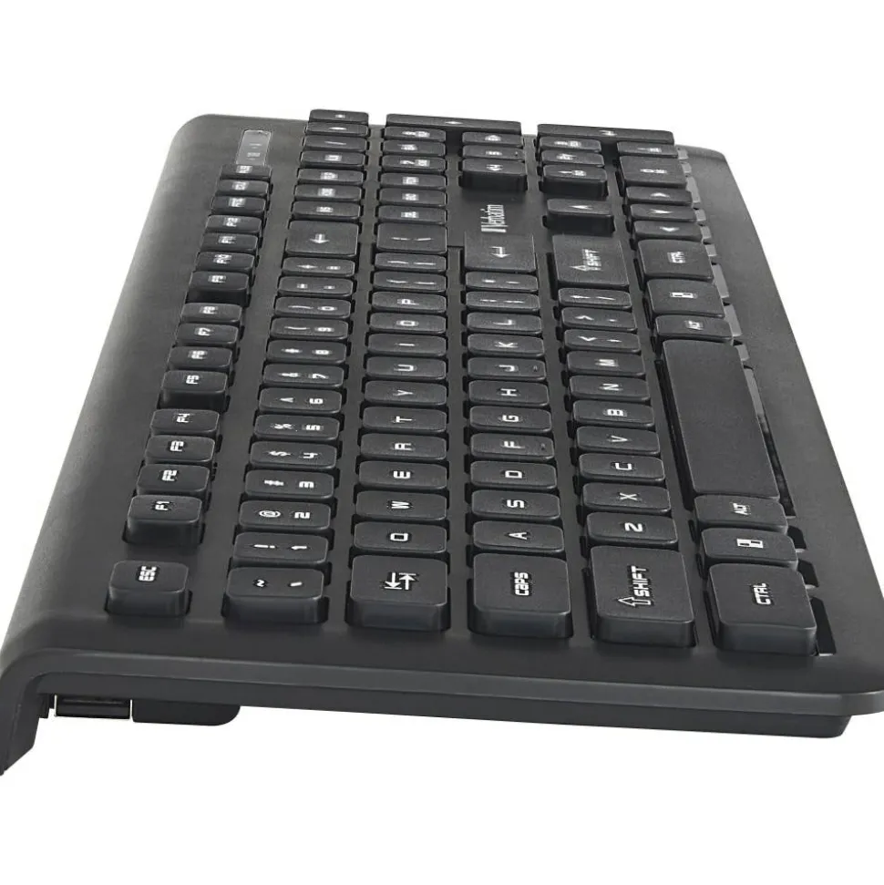 Verbatim Wireless Slim Keyboard, 103 Keys, Black