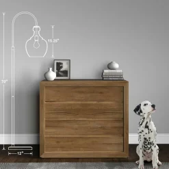 Verona Arc Floor Lamp with Glass Shade in Brass/Seeded