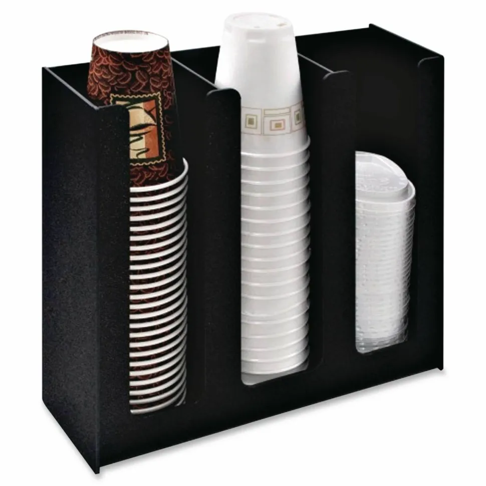 Vertiflex Cup And Lid Holder Organizer, For 32 Oz. Cups, Black