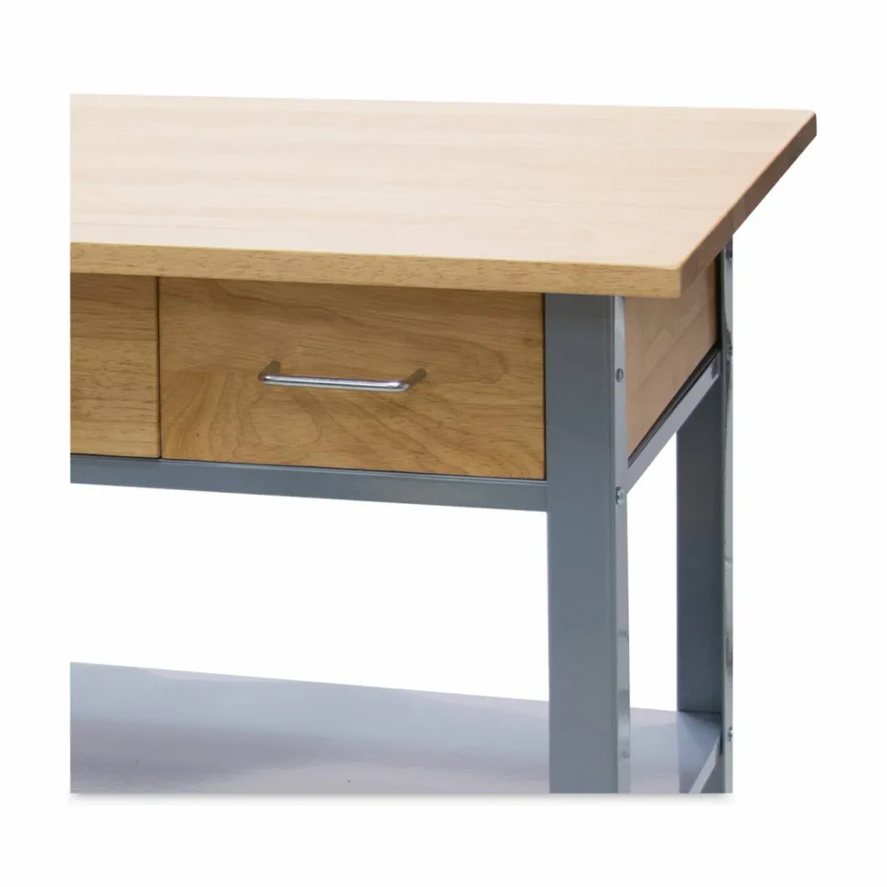 Vertiflex Countertop Serving Cart, Solid Wood, 34.3"W x 19"D x 35.5"H, Steel Frame, Assorted