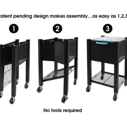 Vertiflex SmartWorx Sidekick Steel File Cart, 27 3/4