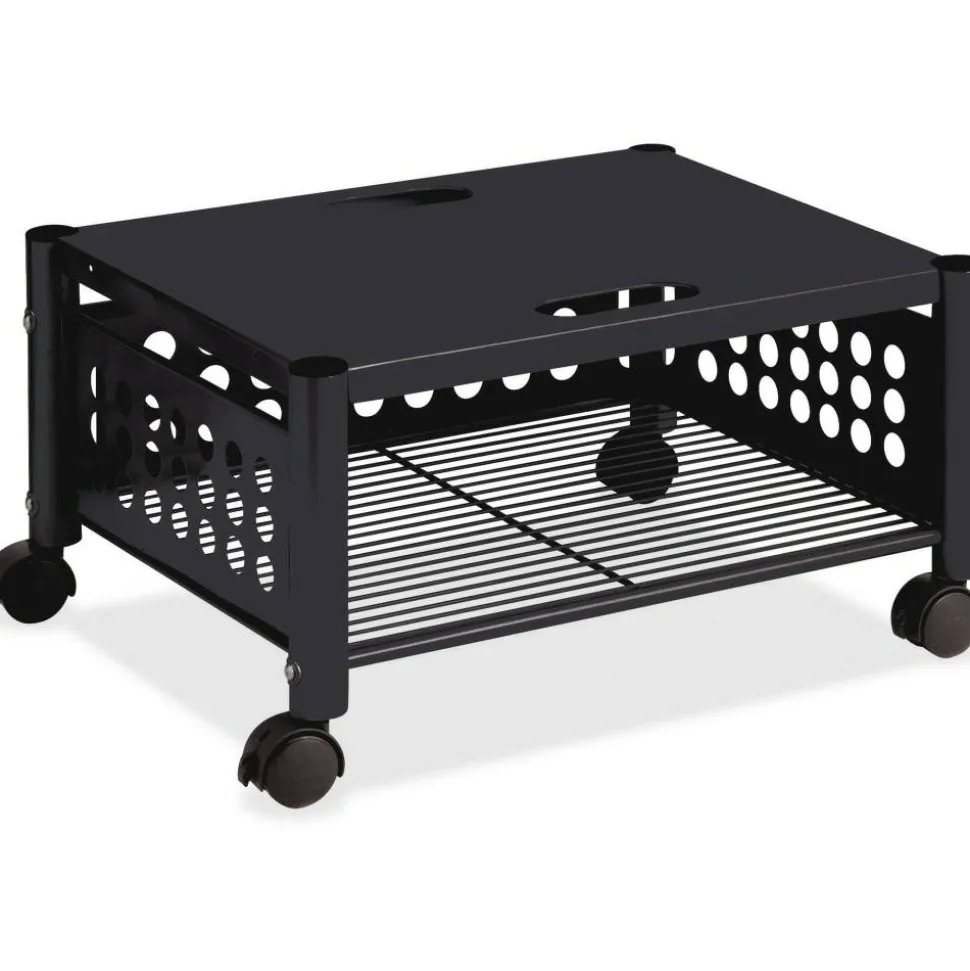 Vertiflex Steel Underdesk Machine Stand, 11 1/2"H x 21 1/2"W x 17 7/8"D, Black