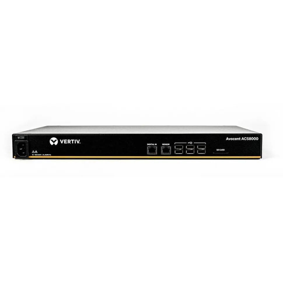 Vertiv Avocent 32-port ACS8000 Console System with single AC Power Supply, non-TAA