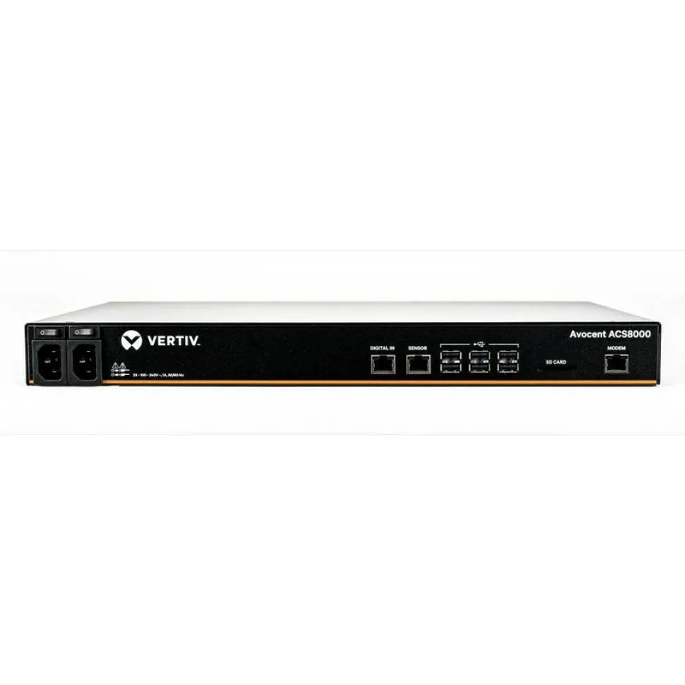 Vertiv Avocent 8-port ACS8000 Console System with dual AC Power Supply, non-TAA