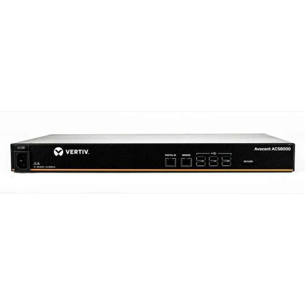 Vertiv Avocent 8-Port ACS8000 Console System with single AC Power Supply