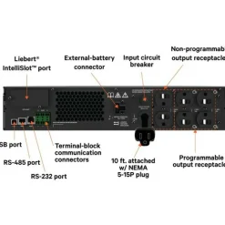 Vertiv Liebert GXT5 3000VA 120V UPS with RDU120 Network Card