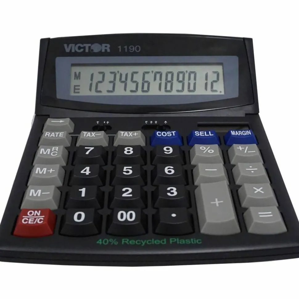Victor 1190 Desktop Display Calculator, Black