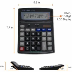 Victor 1190 Desktop Display Calculator, Black
