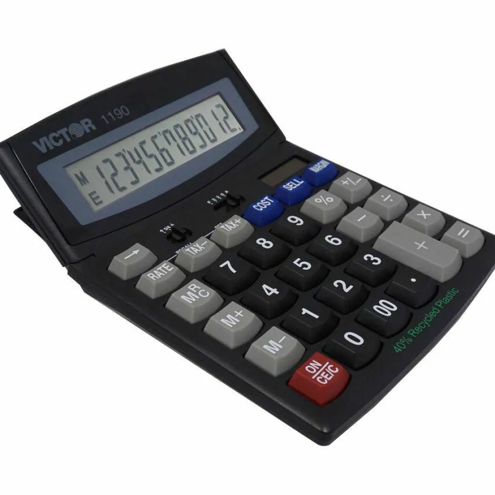 Victor 1190 Desktop Display Calculator, Black