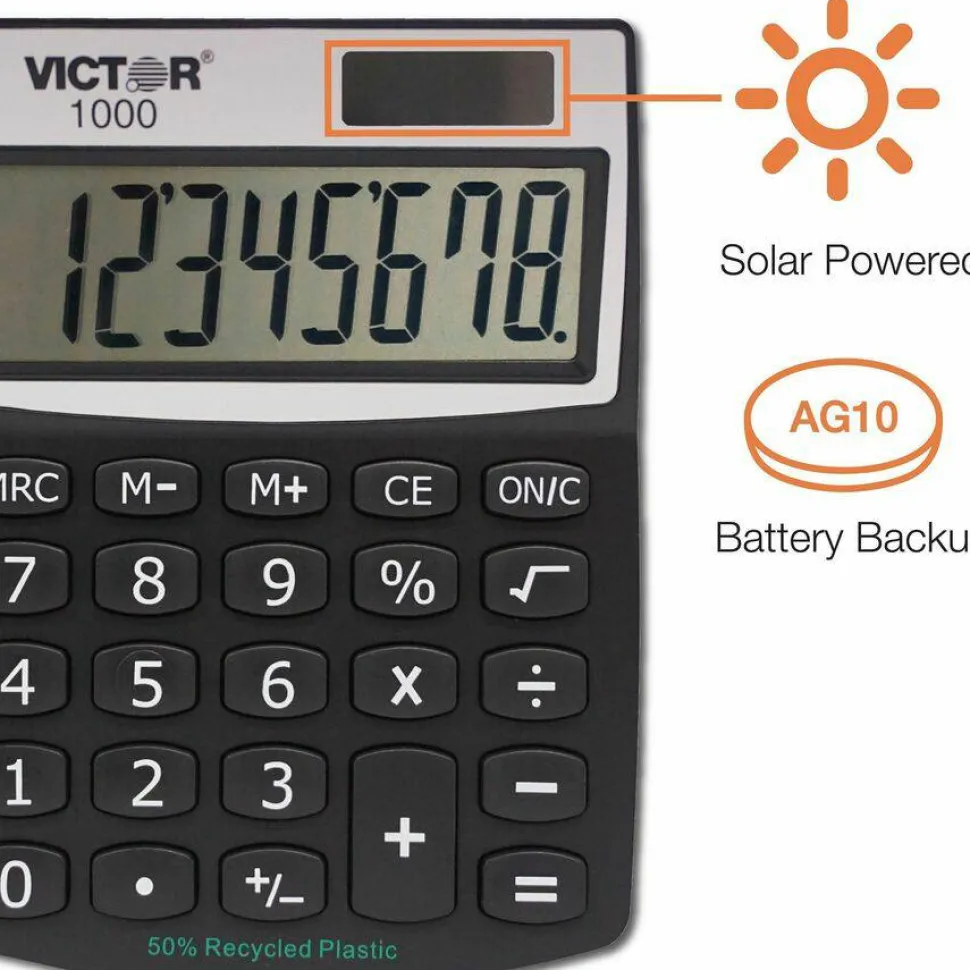 Victor 1000 8-Digit LCD Mini Desktop Calculator