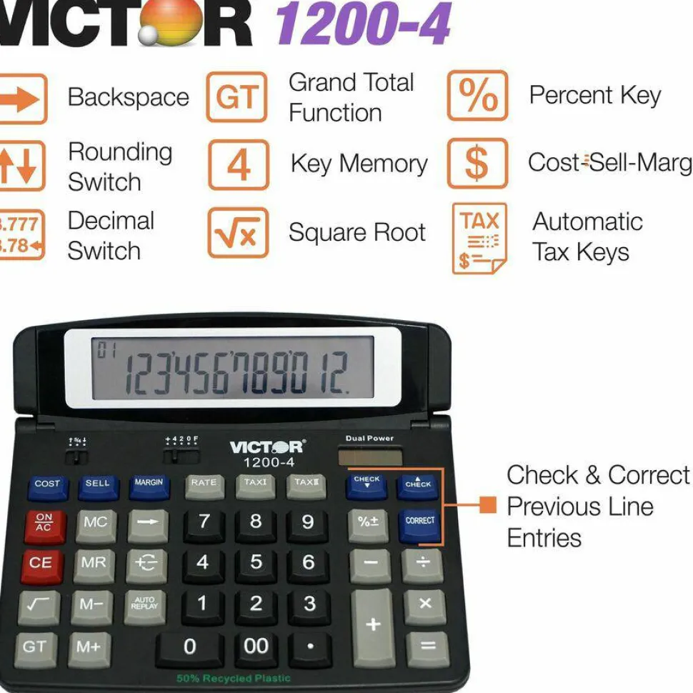 Victor 1200-4 Professional Desktop Calculator