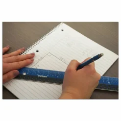Victor Easy Read Stainless Steel Ruler, Standard/Metric, 12