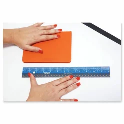 Victor Easy Read Stainless Steel Ruler, Standard/Metric, 12