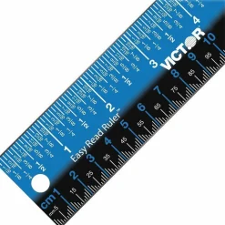 Victor Easy Read Stainless Steel Ruler, Standard/Metric, 12