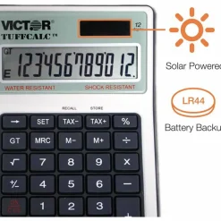 Victor TUFFCALC Desktop Calculator, White