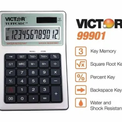 Victor TUFFCALC Desktop Calculator, White