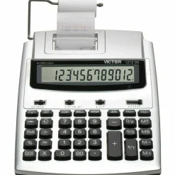 Victor 1212-3A Printing Calculator With Antimicrobial Protection, Blue/Red Print, 2.7 Lines/Sec