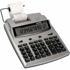 Victor 1212-3A Printing Calculator With Antimicrobial Protection, Blue/Red Print, 2.7 Lines/Sec