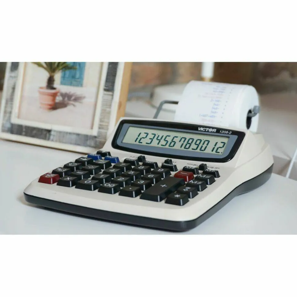 Victor 1208-2 Compact Commercial Printing Calculator