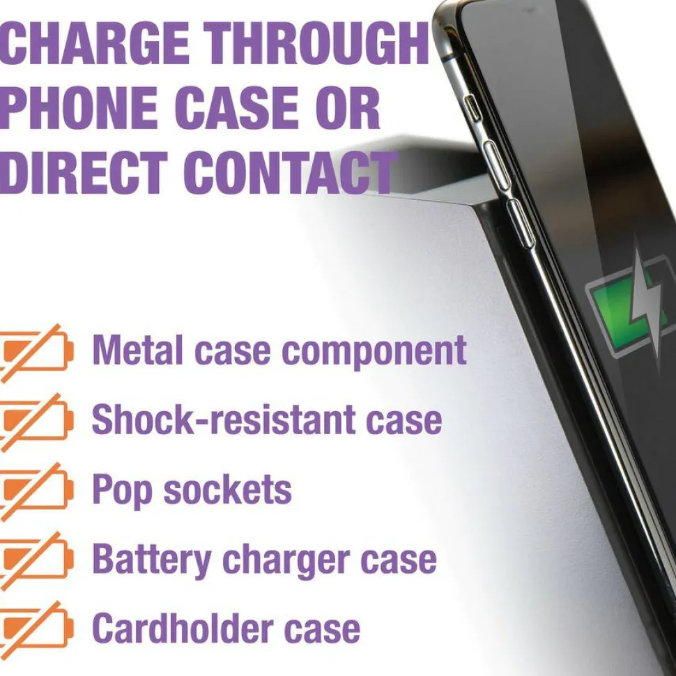 Victor CS100 Wireless Phone Charger with Pencil Cup - Input connectors: USB - 1 Each