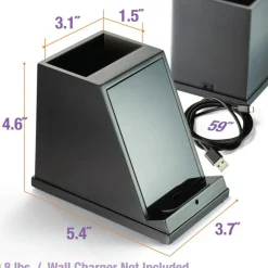 Victor CS100 Wireless Phone Charger with Pencil Cup - Input connectors: USB - 1 Each