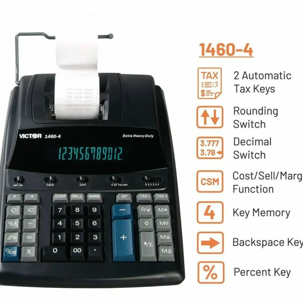 Victor 1460-4 Extra Heavy-Duty Commercial Printing Calculator