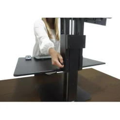 Victor High Rise Dual Monitor Standing Desk Workstation, 28
