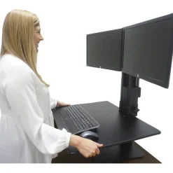 Victor High Rise Dual Monitor Standing Desk Workstation, 28