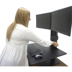 Victor High Rise Dual Monitor Standing Desk Workstation, 28