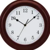 Victory Light Light Tempus Wall Clock - Analog - Quartz - Mahogany Case - Wood
