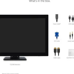 ViewSonic TD2760 27 Inch 1080p Touch Screen Monitor, 10-Point Multi-Touch for Commercial Signage and Hospitality, RS232 Control, Advanced Ergonomics, HDMI, DisplayPort