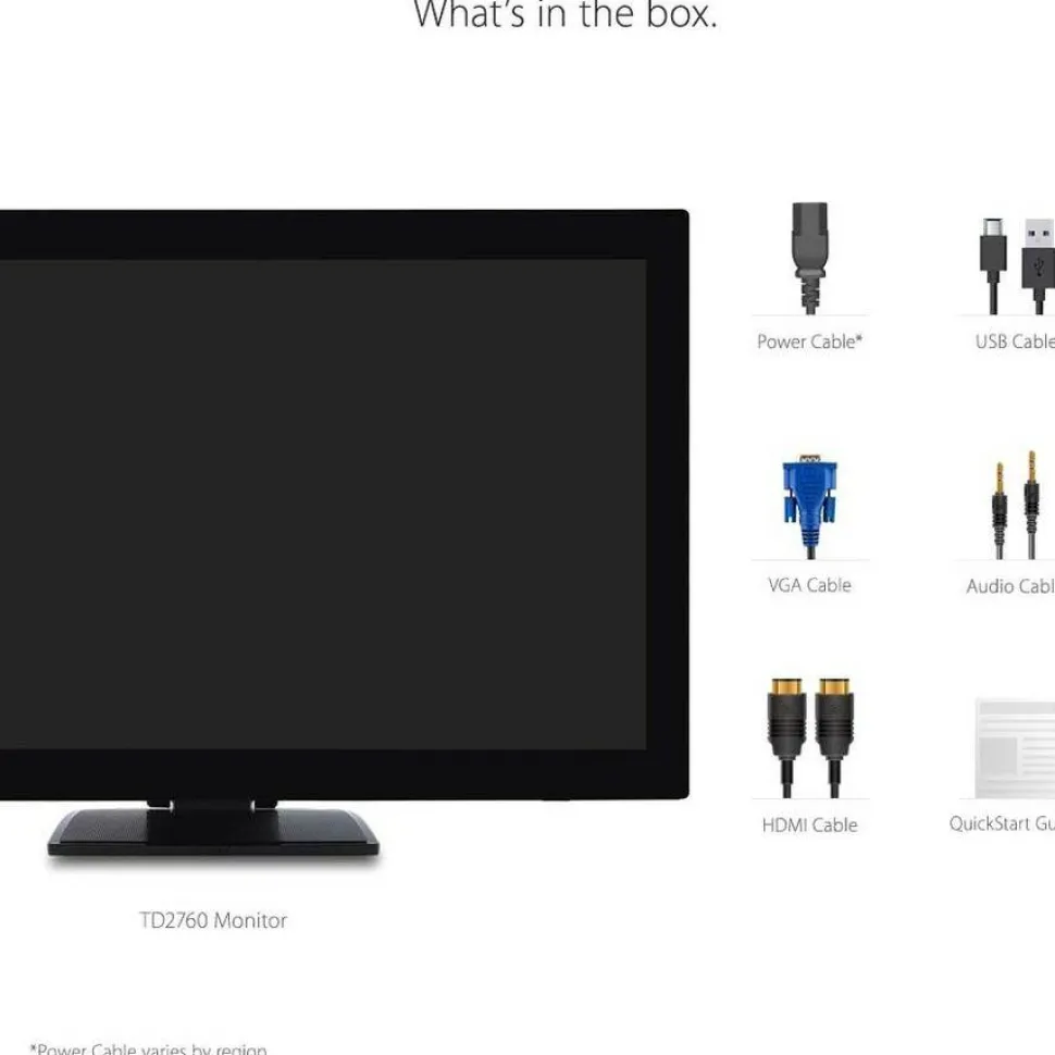 ViewSonic TD2760 27 Inch 1080p Touch Screen Monitor, 10-Point Multi-Touch for Commercial Signage and Hospitality, RS232 Control, Advanced Ergonomics, HDMI, DisplayPort