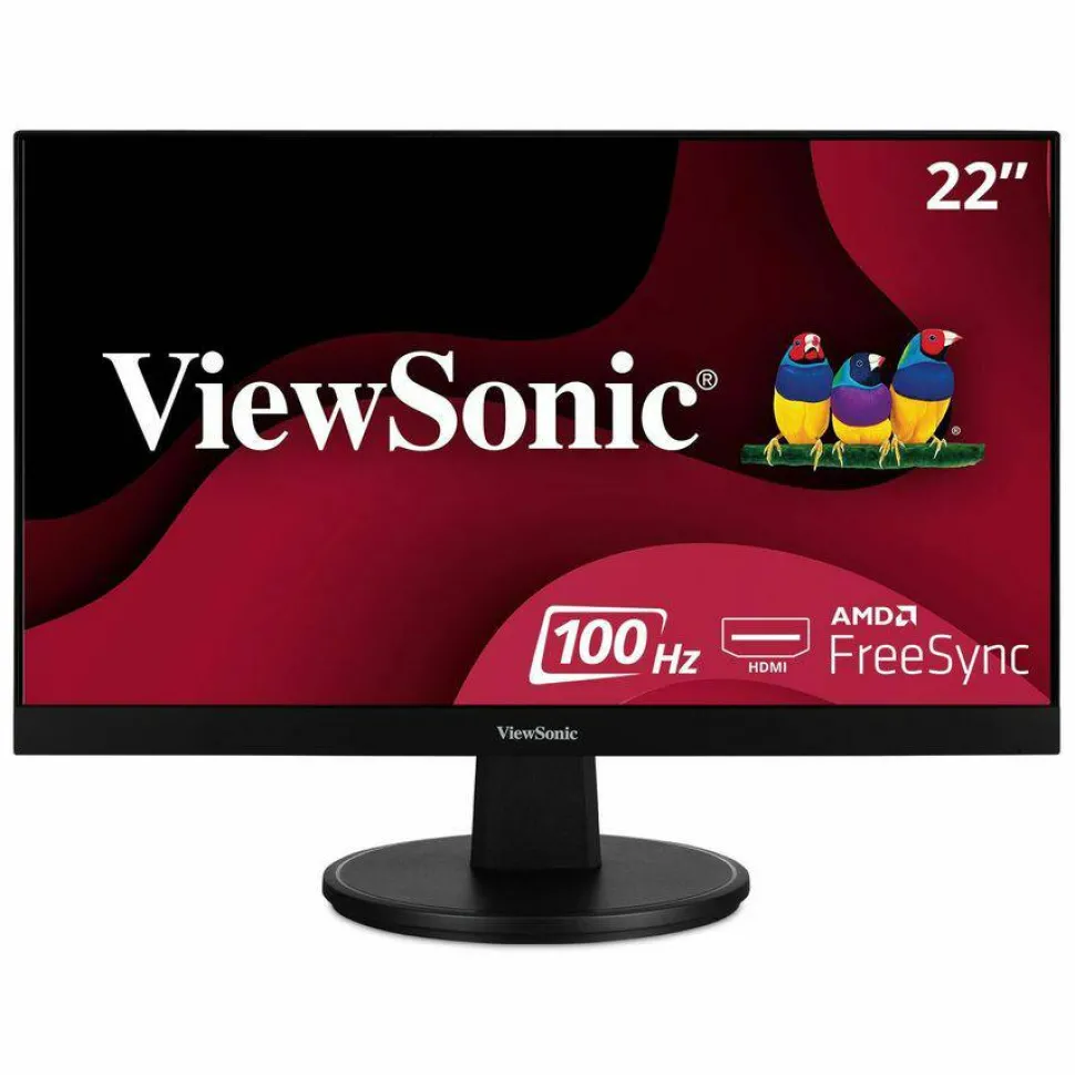 ViewSonic VA2247-MH 22 Inch 1080p Monitor, 100Hz Refresh Rate with FreeSync for Smooth Workflows, Ultra-Thin Bezels, HDMI, and VGA Inputs