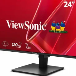 ViewSonic VA2448-MHJ 24 Inch 1080p Monitor, IPS Display with 120Hz for Smooth Home and Office Viewing, Eye Care Technology, Advanced Ergonomics, HDMI, and VGA Inputs
