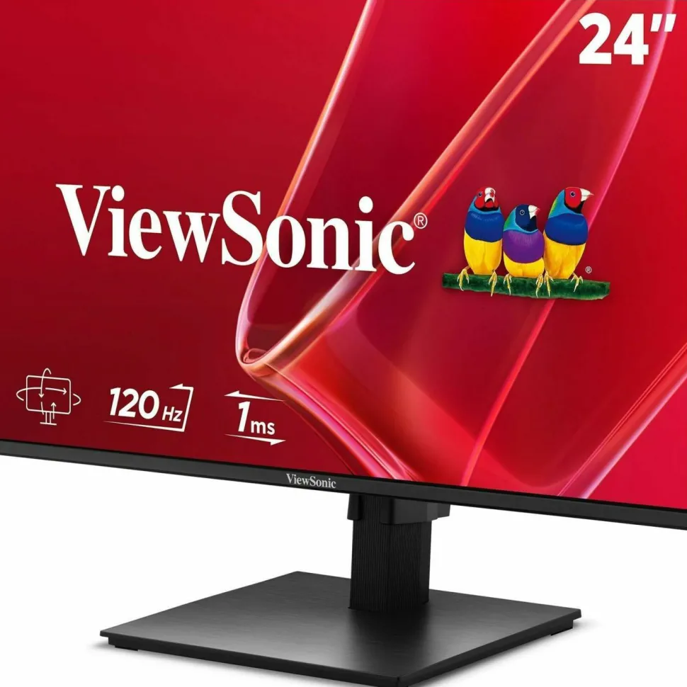 ViewSonic VA2448-MHJ 24 Inch 1080p Monitor, IPS Display with 120Hz for Smooth Home and Office Viewing, Eye Care Technology, Advanced Ergonomics, HDMI, and VGA Inputs