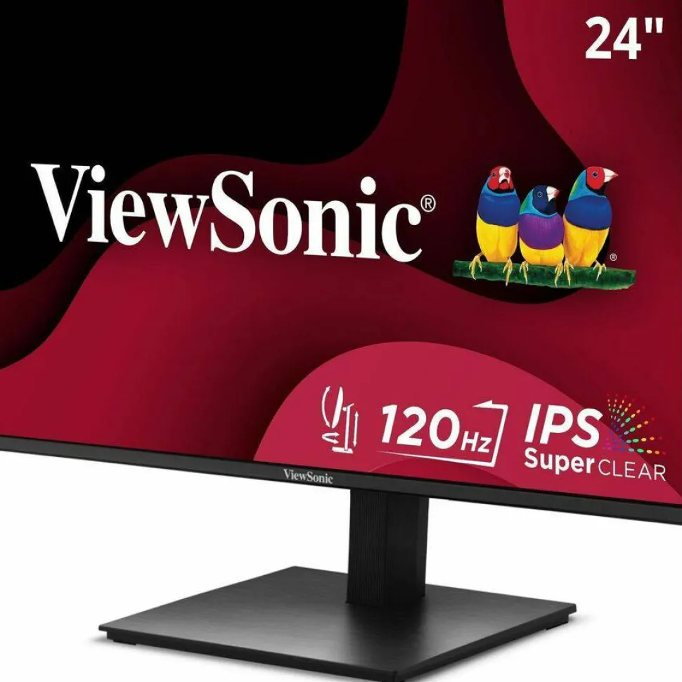 ViewSonic VA2448-MHJ 24 Inch 1080p Monitor, IPS Display with 120Hz for Smooth Home and Office Viewing, Eye Care Technology, Advanced Ergonomics, HDMI, and VGA Inputs