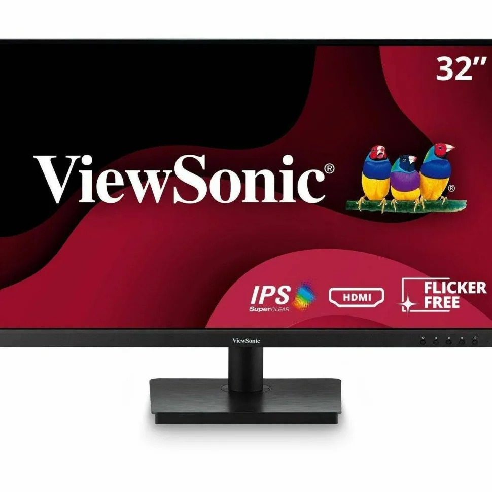 ViewSonic VA3209M 32 Inch 1080p Monitor, IPS Display with Thin Bezels for Productive Office Setups, Built-in Speakers, Advanced Ergonomics, HDMI, and VGA Inputs