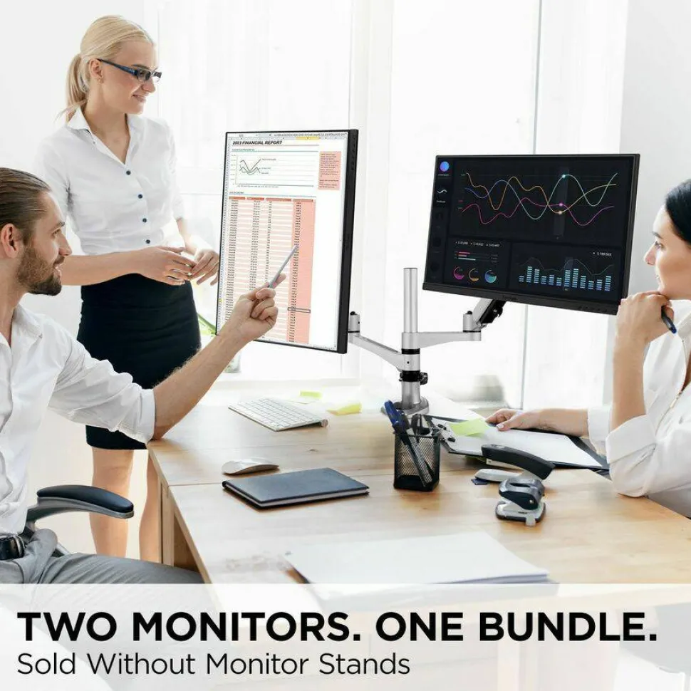 ViewSonic VG2448A-2_H2 24 Inch 1080p Dual Pack Head-Only Monitors, IPS Display for Smooth Home and Office Productivity and Dual-Screen Setups, HDMI, DisplayPort, USB, and VGA Inputs