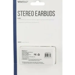 Vivitar Wired Stereo Earbuds, Black, NIL8001