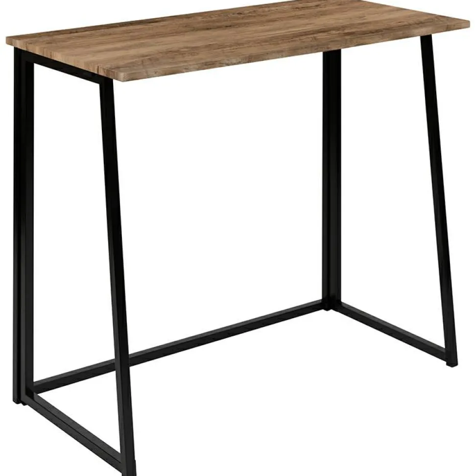 Walker Small Rustic Natural Home Office Folding Computer Desk - 36"