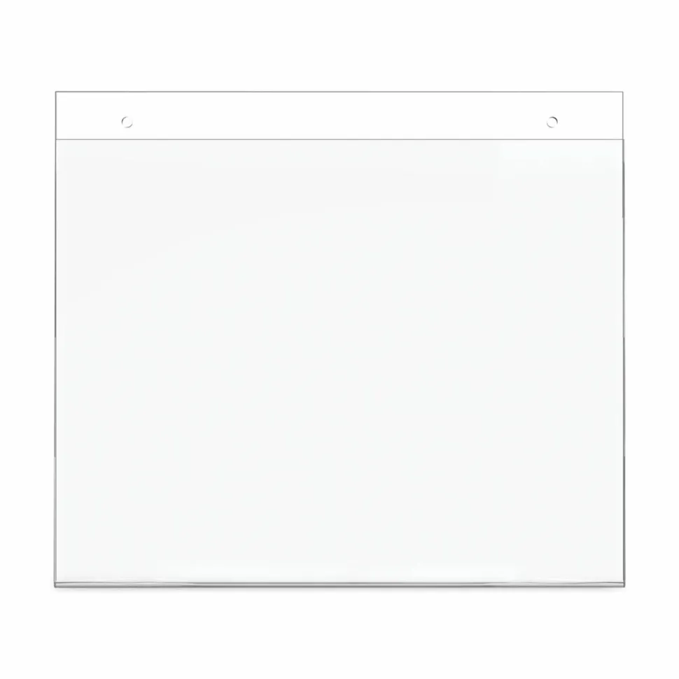 Wall Sign Holder, Horizontal, 8-1/2"H x 11"W, Clear