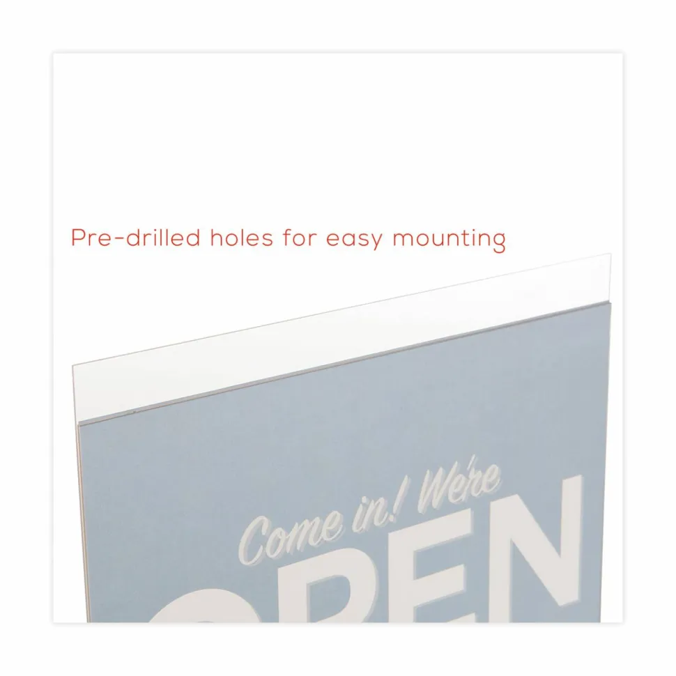 Wall Sign Holder, Horizontal, 8-1/2"H x 11"W, Clear
