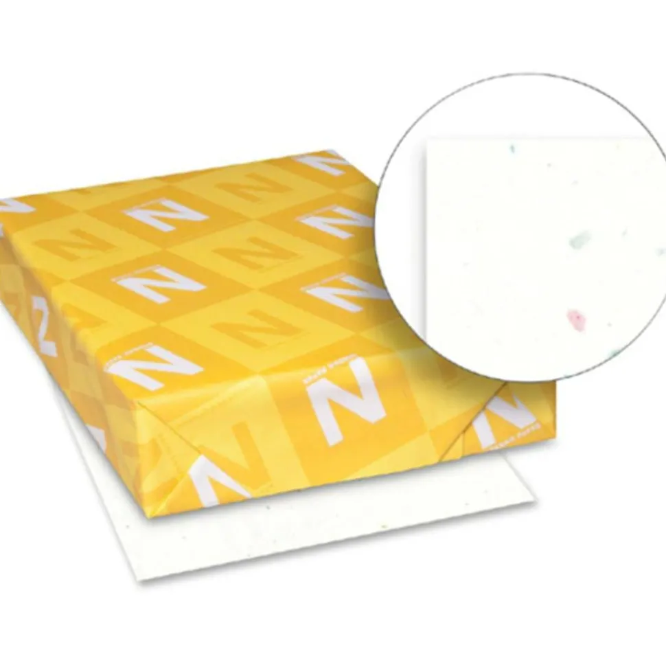 Wausau Astrobrights Inkjet/Laser Print Color Paper, Letter Size (8 1/2" x 11"), 24 Lb, Stardust White, Ream Of 500 Sheets