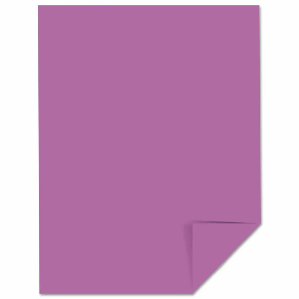 Wausau Astrobrights Multi-Use Card Stock, Planetary Purple, Letter (8.5" x 11"), 65 Lb, 30% Recycled, Pack Of 250